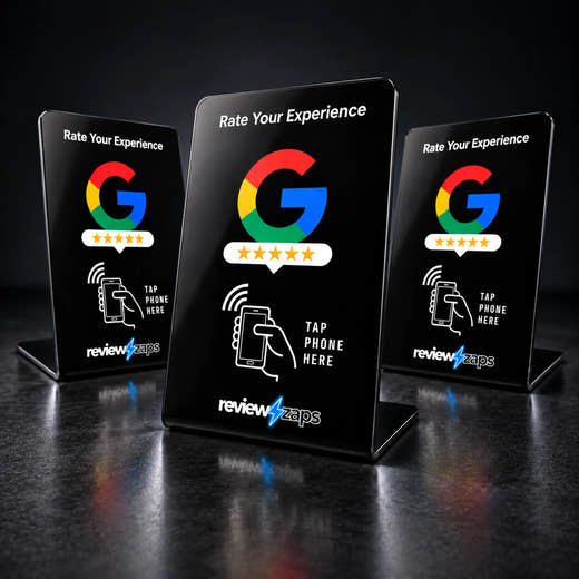 Zappy Google Review Stand, 3 Stands