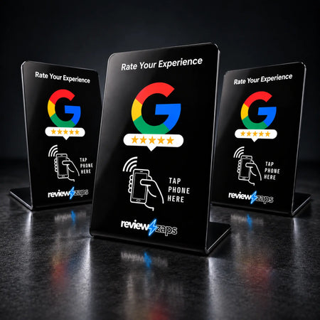 Zappy Google Review Stand, 3 Stands pack