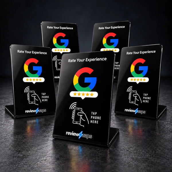 Zappy Google Review Stand, 5 Stands pack