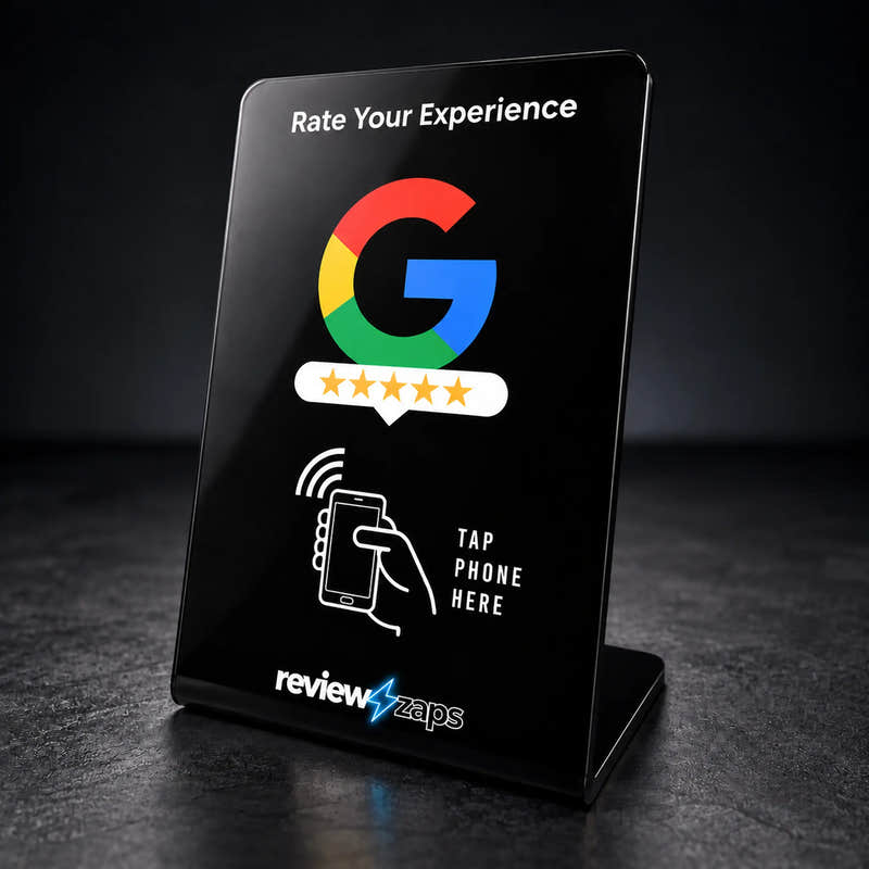 Zappy Google Review Stand by Review Zaps